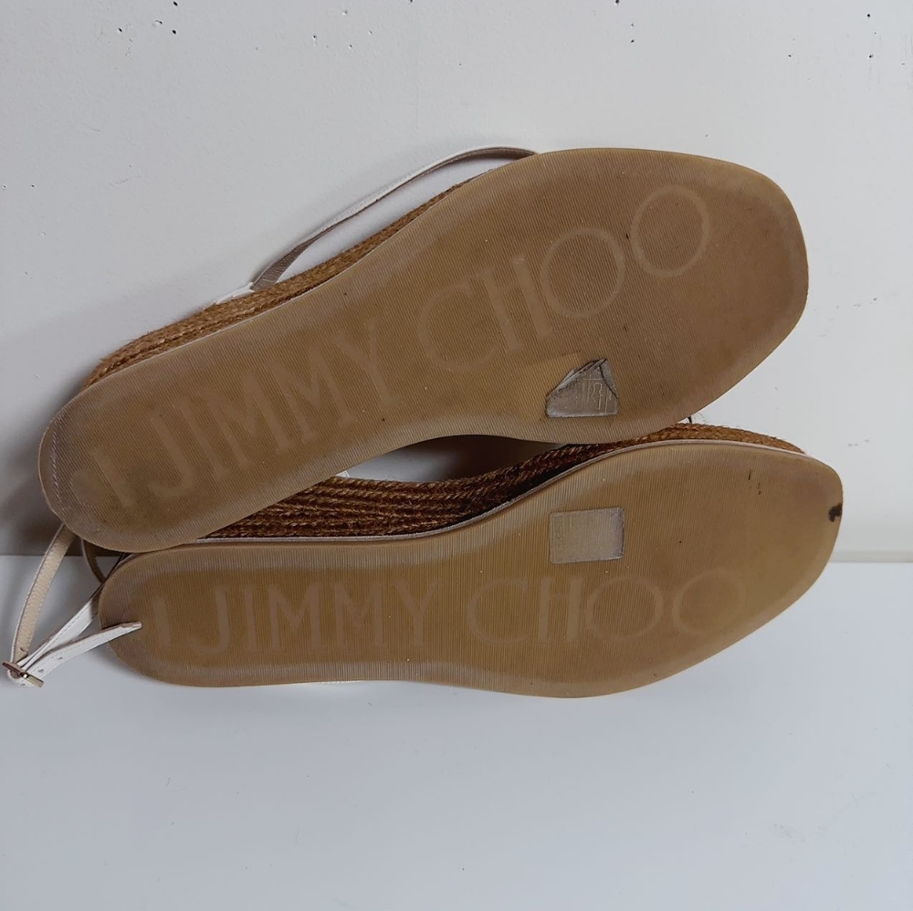 Jimmy Choo Drive 60 Espadrille Wedge Sandals Gem
